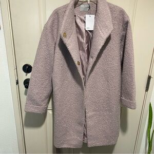 NEW ASOS Boucil Lilac Pea Coat Jacket Women's Sz 2 Pink Coat